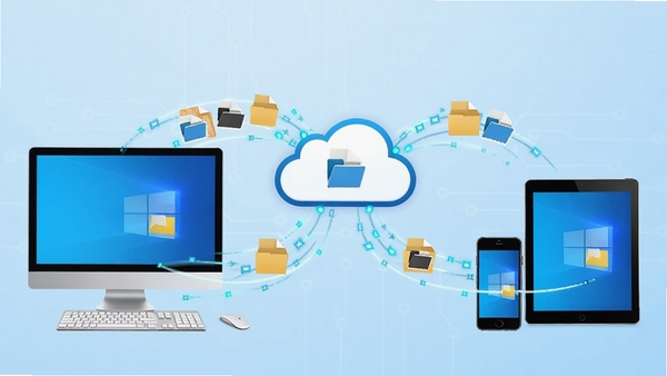 SkyDriveͬ������ʾ��ͼ���������ΪWindows���ԣ��Ҳ�Ϊ�ֻ���ƽ�壬�м����ƶ�ͼ�����ӣ��ļ�ͼ�����豸����ת������Ϊ����ɫ�Ƽ��н��䣬ͻ�����豸�޷�ͬ������