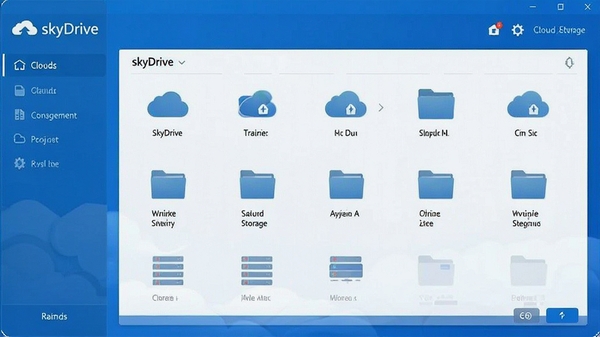 skyDrive�������ͼ��չʾ�ƴ洢�ļ�������壬��ɫ���ִ�UI���