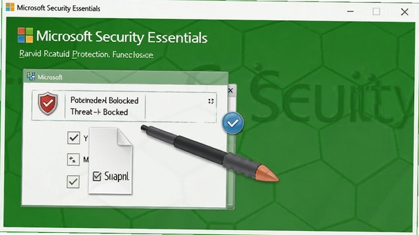 Microsoft Security Essentialsʵʱ����������ʾ������ɨ���ļ�����ʾ��в����ֹ��������������ɫ����