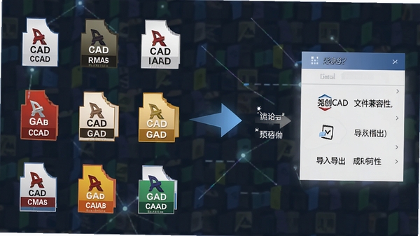 Ң��CAD�ļ�������ʾ�⣬չʾ��ͬ��ʽͼ���뵼�뵼���˵�