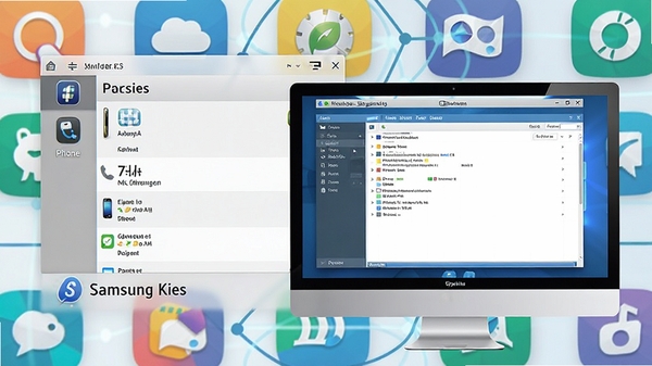 Samsung Kies Ӧ�ó���������棬�ֻ�Ӧ���б��͵��Զ˲������ڣ�����ΪӦ��ͼ��Ԫ�أ��ִ���ǿ��ɫ�����죬����ϸ��