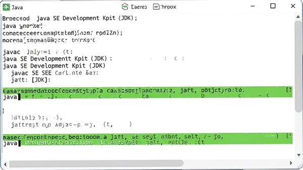Java SE Development Kit (JDK)命令行编译运行Java程序的截图,展示javac和java命令执行过程,终端窗口清晰可见