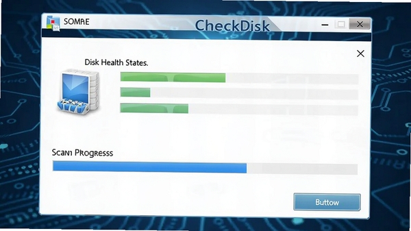 CheckDisk�����������ͼ��չʾ���̽���״̬��ɨ����������޸���ť�������רҵ����ɫ�Ƽ��б���