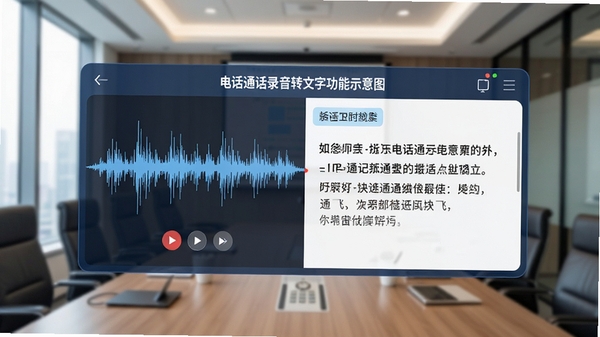 ���ⱦ�绰ͨ��¼��ת���ֹ���ʾ��ͼ��չʾͨ��¼��������תд�ı����ս��棬��������׼ȷ������Ϊ�����ҳ�����ͻ���칫Ч��������