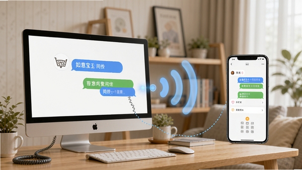 ���ⱦ�绰��ƽ̨ͬ������չʾͼ�����Ϊ������Ļ���Ҳ�Ϊ�ֻ���Ļ������ͨ�������ź����ӣ���ʾ��Ϣͬ������������Ϊ�ӼҰ칫������ǿ�����豸Эͬ��