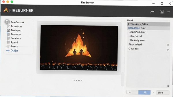 FireBurner�����ͼ��չʾ�����ںͿ�¼ѡ�����ִ����