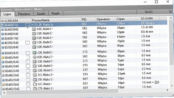 Process Monitor ʵʱ��ؽ����б�����ʾ������̵���ϸ��Ϣ��ʱ�������������PID���������͵ȣ�����רҵ������ˢ���У�����