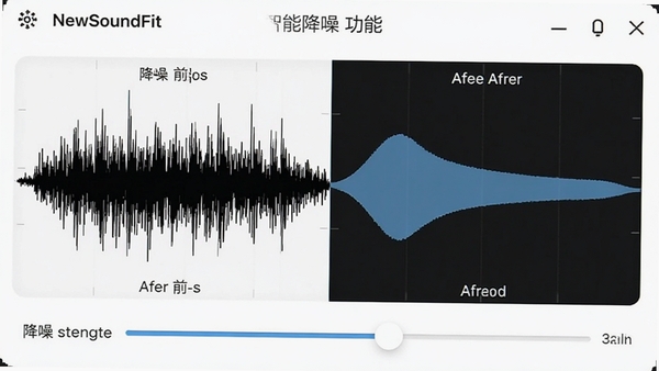 NewSoundFit���ܽ��빦�ܽ��棬��ʾ����ǰ��Ĳ��ζԱ�ͼ�����Ϊ���������Ĳ��Σ��Ҳ�Ϊ�ɾ�ƽ���Ĳ��Σ��������н���ǿ�ȵ��ڻ���