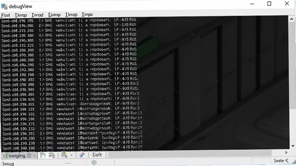 DebugView���������ͼ��ʵʱ������ʾϵͳ������־����������Ĵ��ڲ���