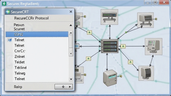 SecureCRTЭ��ѡ��˵�����ʾSSH2��Telnet��ѡ�����Ϊ��������ͼ