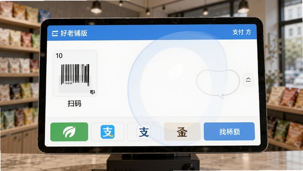 ���ϰ���̰��������棬��ʾ��Ʒɨ�롢֧����ʽѡ��΢�š�֧�������ֽ𣩺�����������黯���̻�����ͻ����������������