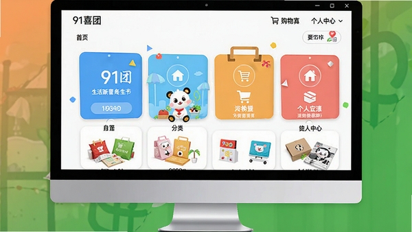91ϲ�ŵ��԰�������չʾ��չʾ��ҳ�����ࡢ���ﳵ���������ĵȺ��Ĺ���ģ�飬������ˬ��ɫ�����죬ͻ����������빺���Ż�����