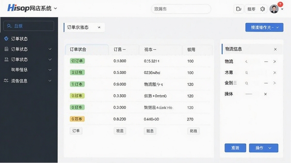 Hishop����ϵͳ�����������棬�г�����״̬��������Ϣ�������ť��������ˬ����Ϣ�㼶����