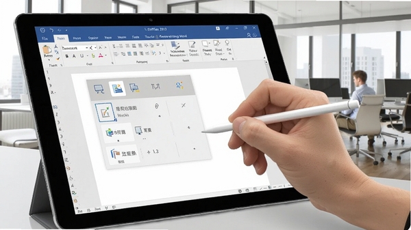 �û�ʹ�ô��ر���ƽ������ϲ���Office 2013��Word�ĵ���������ʾ�����Ż��Ĺ��ܲ˵�������Ϊ�ִ��칫�һ���