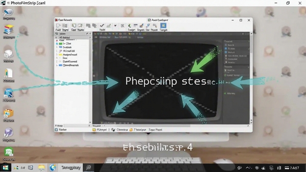 PhotoFilmStripʹ�ý̳̽�ͼ������ָʾ��ͷ��ע������Ϊ�������н��棬���滷��