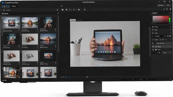 FramePhotoEditor����������չʾ�����Ϊģ��⣬�Ҳ�ΪʵʱԤ���༭�������������ɫרҵ���UI���