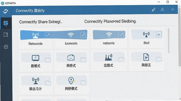 Connectify ·��ģʽ������ģʽ���ý��棬չʾ�������繲��ѡ�����רҵ������������
