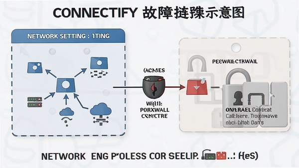 Connectify �����ų�ʾ��ͼ��չʾ�������úͷ���ǽ���ã������û�����������⡣
