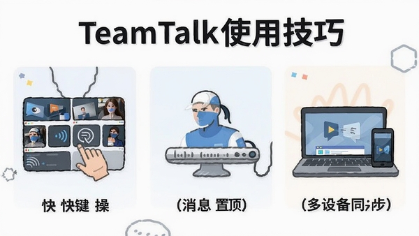 TeamTalkʹ�ü���ͼʾ��չʾ��ݼ���������Ϣ�ö������豸ͬ���ȳ������廭��񣬼������