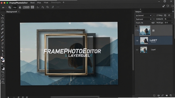 FramePhotoEditorͼ��༭����չʾ��ͼ���������ʾ���ͼ�㣬��������ͼ���߿�㡢���ֲ㣬�����г��ֵ���Ч��������רҵ����������ǿ��ı༭����