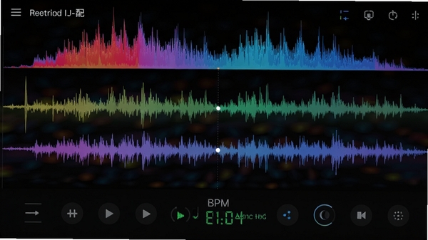 �׵�DJ�������������ܽ���ƥ�书�ܽ��棬������ɫ�����Զ����룬��ʾBPM��ֵ��ͬ��״̬������Ϊ��̬Ƶ�ף�����ִ����