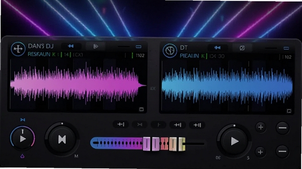 �׵�DJ����������˫�������������棬��ʾ�������δ��ںͽ��潥���Ƹˣ�����Ϊ�޺�ƹ�