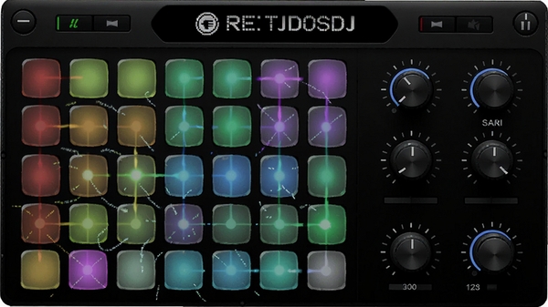 �׵�DJ������������Ч���Ͳ��������棬�ж����ɫ��ť����ť