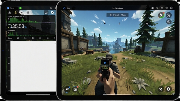 չʾiPad for Windows����������һ�����3D��Ϸ�Ļ��棬�������Ϸʵʱ֡�ʼ����壬�Ҳ�����Ϸ��Ⱦ������ͻ���������뻭�ʡ�