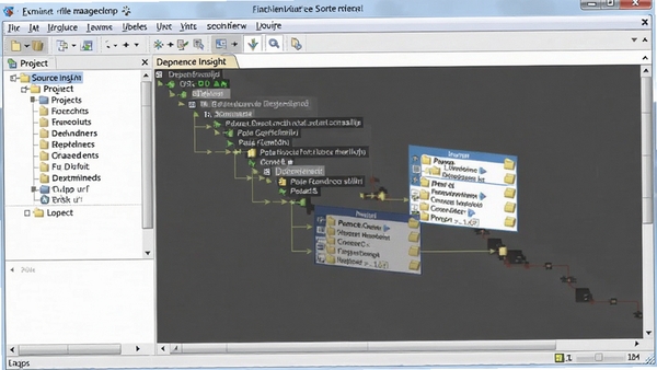 Source Insight �����ļ��������棬չʾ��Ŀ�ļ���������ϵ