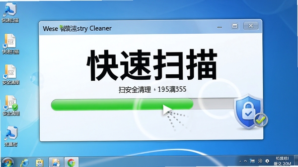 Wise Registry Cleaner ɨ����̶�������ʾ��ɫ��������ɨ���ļ�����������Ϊ�ɾ���ϵͳ���棬ͻ��������ɨ�衱�͡���ȫ�������ؼ���