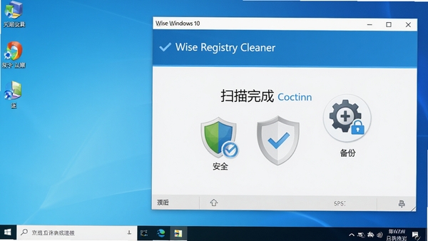 Wise Registry Cleaner �� Windows 10 ���������н��棬��ʾ��ɨ����ɡ���ʾ������Ϊ�ɾ������棬ǿ������ȫ���͡����ݡ�ͼ�꣬������רҵ�ɿ�