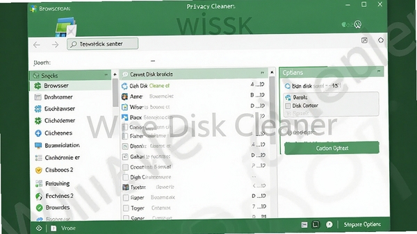 Wise Disk Cleaner��˽������棬չʾ������б�������ѡ���ɫ����ƣ�������������ˮӡ