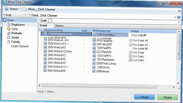 Wise Disk Cleanerע����������棬չʾɨ�赽����Чע������������ť