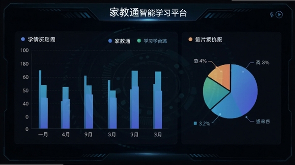 �ҽ�ͨ����ѧϰƽ̨ѧ�鱨��ͼ������״ͼ��ͼ���Ƽ��н��棬��ɫ����