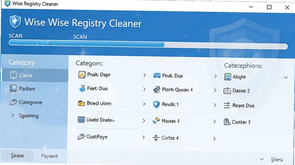 Wise Registry Cleaner �������ͼ����ʾɨ��������ͷ�������ѡ��ɾ���ˬ����ɫ���⣬���廭��