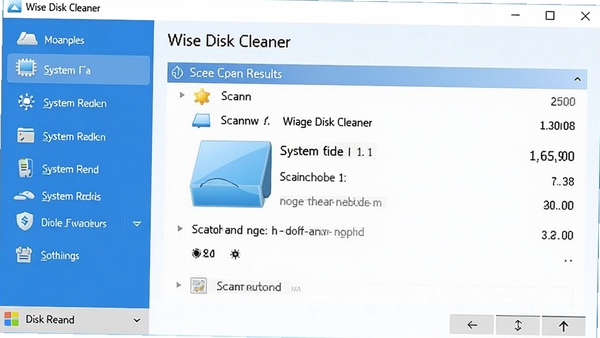 Wise Disk Cleaner�������ͼ��չʾ����������ϵͳ�Ż�����ģ�飬�������ִ�����ɫ����ɫ������๦���б��������Ҳ���ʾɨ������������ռ䣬���רҵ����