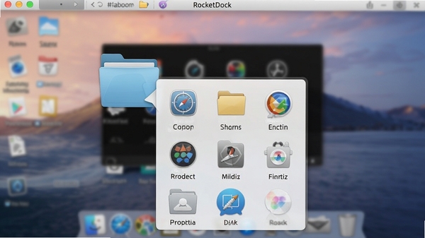 RocketDock������ʹ���ļ��з��鹦�ܣ�����ļ���ͼ��󵯳��������Ӧ��ͼ����Ӳ˵�������Ϊģ���������ֽ��չʾͼ��������������Ч��