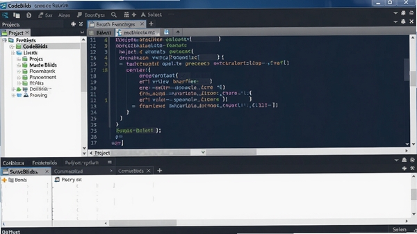 CodeBlocks�������ͼ��չʾ����༭������Ŀ���ͱ��������壬��������������ɫ���⣬���������ʾ������Ϊ����ɫ��������רҵ��������