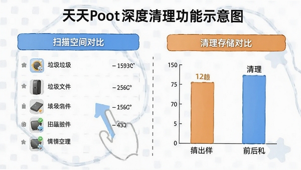 ����root�����������ʾ��ͼ��չʾɨ����������ļ��б�������ǰ��洢�ռ�Ա�
