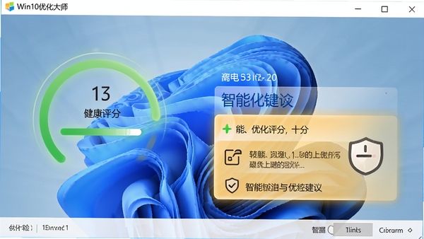 Win10�Ż���ʦһ�������棬��ʾ�������ֺ��Ż����飬�������¼�࣬���ж���Ч����ͻ�������Ż����ܣ�������Ⱦ