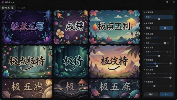 ����������뷨Ƥ���Զ�����棬չʾ�����������û������ɵ���������ɫ�ͱ���ͼ��