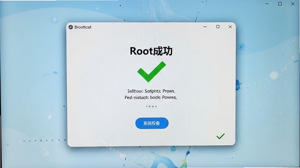 һ��չʾ����root���԰������豸���ɹ���ȡRootȨ�޺�Ľ��棬��Ļ��ʾ��Root�ɹ�����ɫ�Թ�������ʾϵͳ�汾��Ȩ�޹�����ڣ�����Ϊ������ɫ����Ϣ����