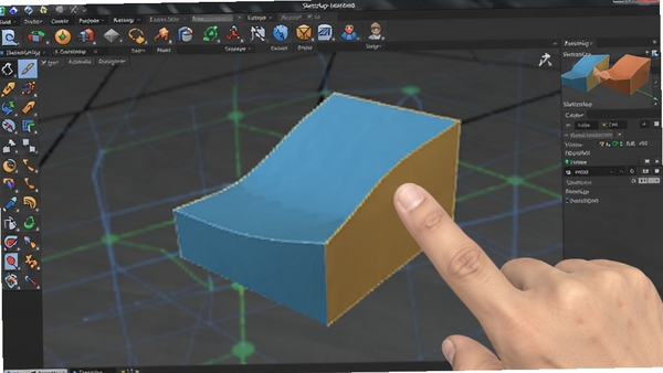 SketchUp�������߲�����ʾ����ָ���ƽ�����������γ����壬����Ϊ�������棬ɫ����������ѧ���