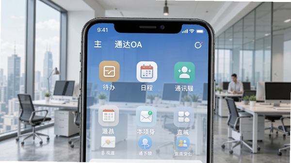 ͨ��OA�ƶ��˽��棬�ֻ���Ļ��ʾӦ�������棬�������졢�ճ̡�ͨѶ¼��ͼ�꣬����Ϊ�ִ��칫�����������ƶ��칫�ı���ԡ�