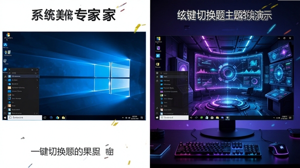 ϵͳ����ר��һ���л������Ч����ʾ�����ΪĬ��Windows���棬�Ҳ�ΪӦ�����ſ�ƻ������Ľ��棬ɫ���������Ա�ǿ�ң�ͻ������һ�������ı���ԡ�