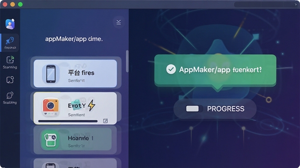 appMaker(app��������)һ���������棬չʾ��ƽ̨ѡ��ʹ�����ȣ������гɹ���ʾ