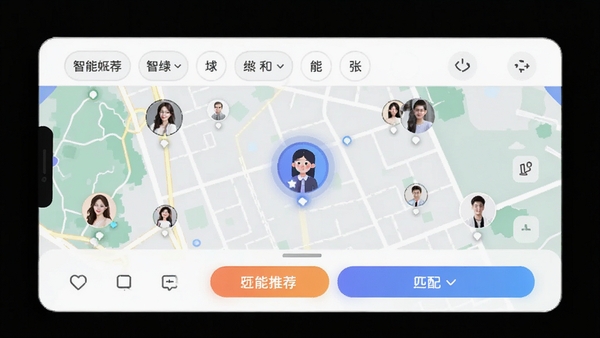 E��ͬ��Լ��������ͬ��ƥ�书�ܽ��棬��ͼ����ʾ�����û�ͷ����ɸѡ��������ƥ�䰴ť���������ִ���ɫ�����죬ͻ�������Ƽ�Ч��