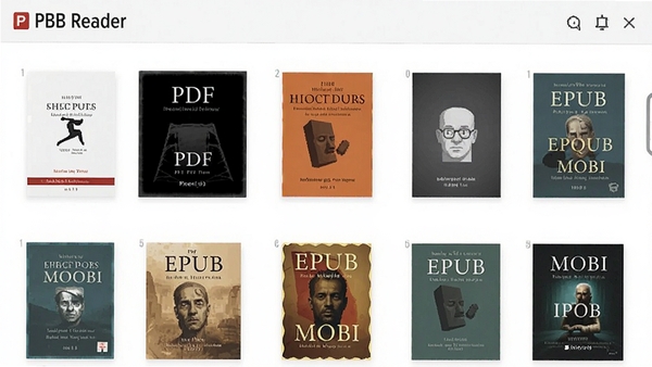չʾPBB Readerͬʱ�򿪶��ָ�ʽ�鼮�Ľ��棬����PDF��EPUB��MOBI����������ͼ�������У�����Ϊ��ɫ������ƽ��