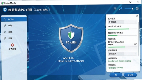 ���ƿƼ�PC-cillin�ư�ȫ����������չʾ��չʾ�����ִ��İ�ȫ���������ʵʱ���״̬