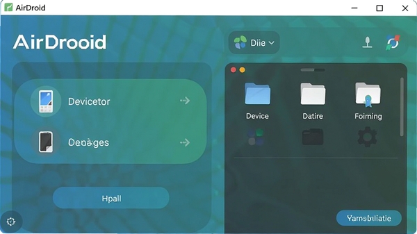 AirDroid���԰��������ͼ��չʾ�豸����״̬���ļ����书�ܣ��������ִ���ɫ�����£�ͻ����������AirDroid